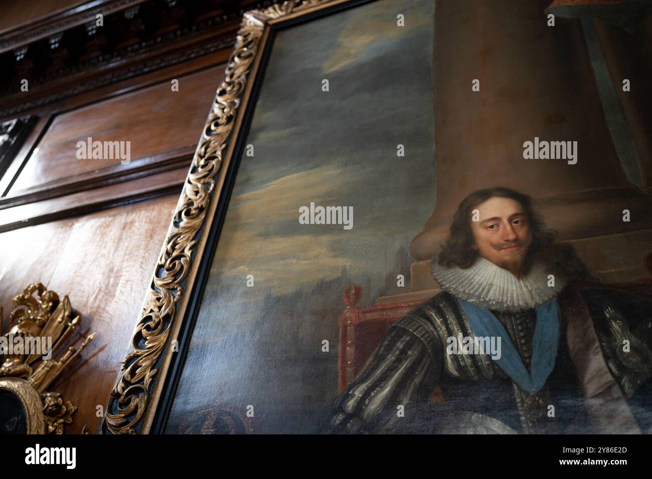 Détails, avec quelques avis polis aux visiteurs, dans les appartements officiels du Royal Hospital Chelsea, Londres Banque D'Images