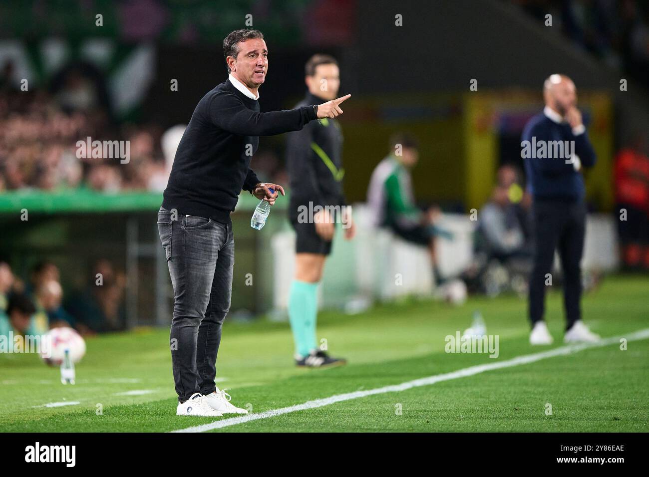 Lors du match LaLiga Hypermotion entre Real Racing Club et FC Cartagena au stade El Sardinero le 30 septembre 2024 à Santander, Espagne. Banque D'Images