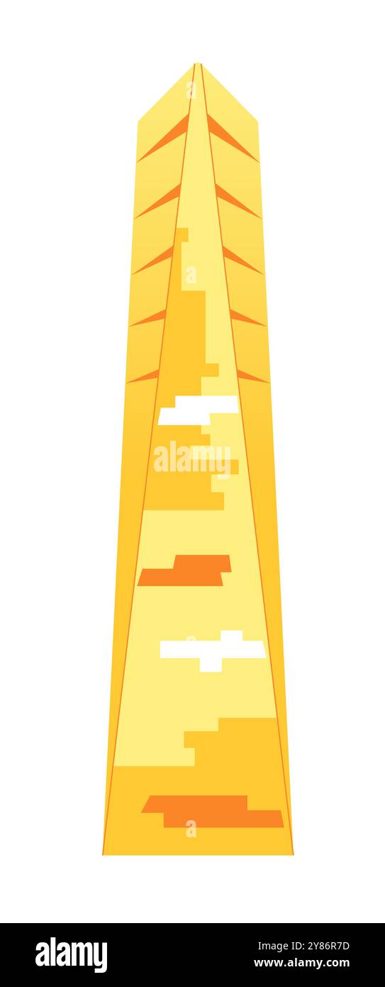 North East Asia Trade Tower - image isolée simple de style design plat moderne Illustration de Vecteur
