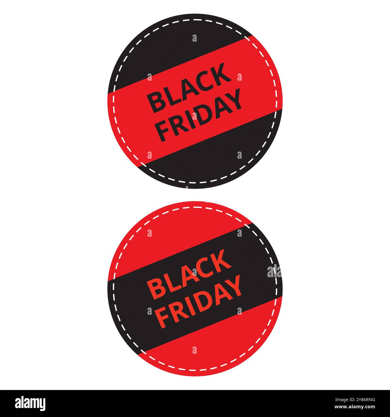 Bannières Black friday sur fond blanc avec espace de copie Banque D'Images