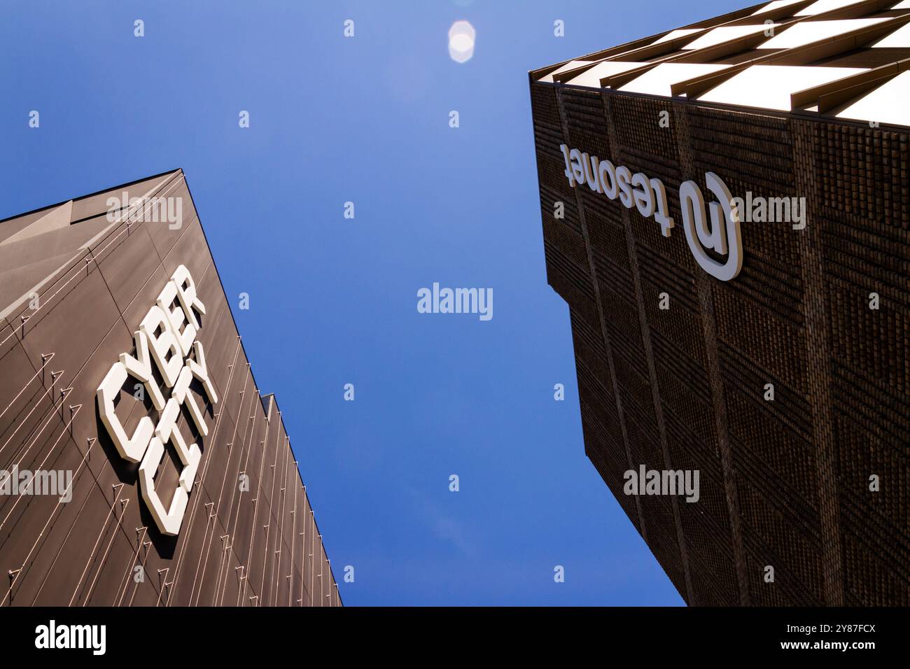 Vilnius, Lituanie - 27 mai 2024. Cyber City Building à Vilnius où réside diverses cyber-entreprises Banque D'Images