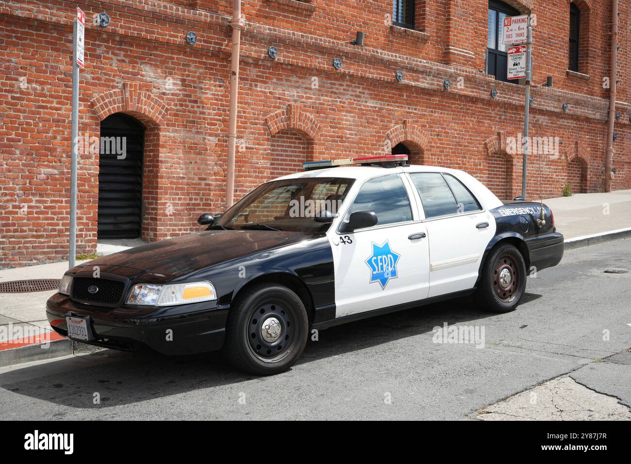 Police de San Francisco Ford Crown Victoria 043. Banque D'Images