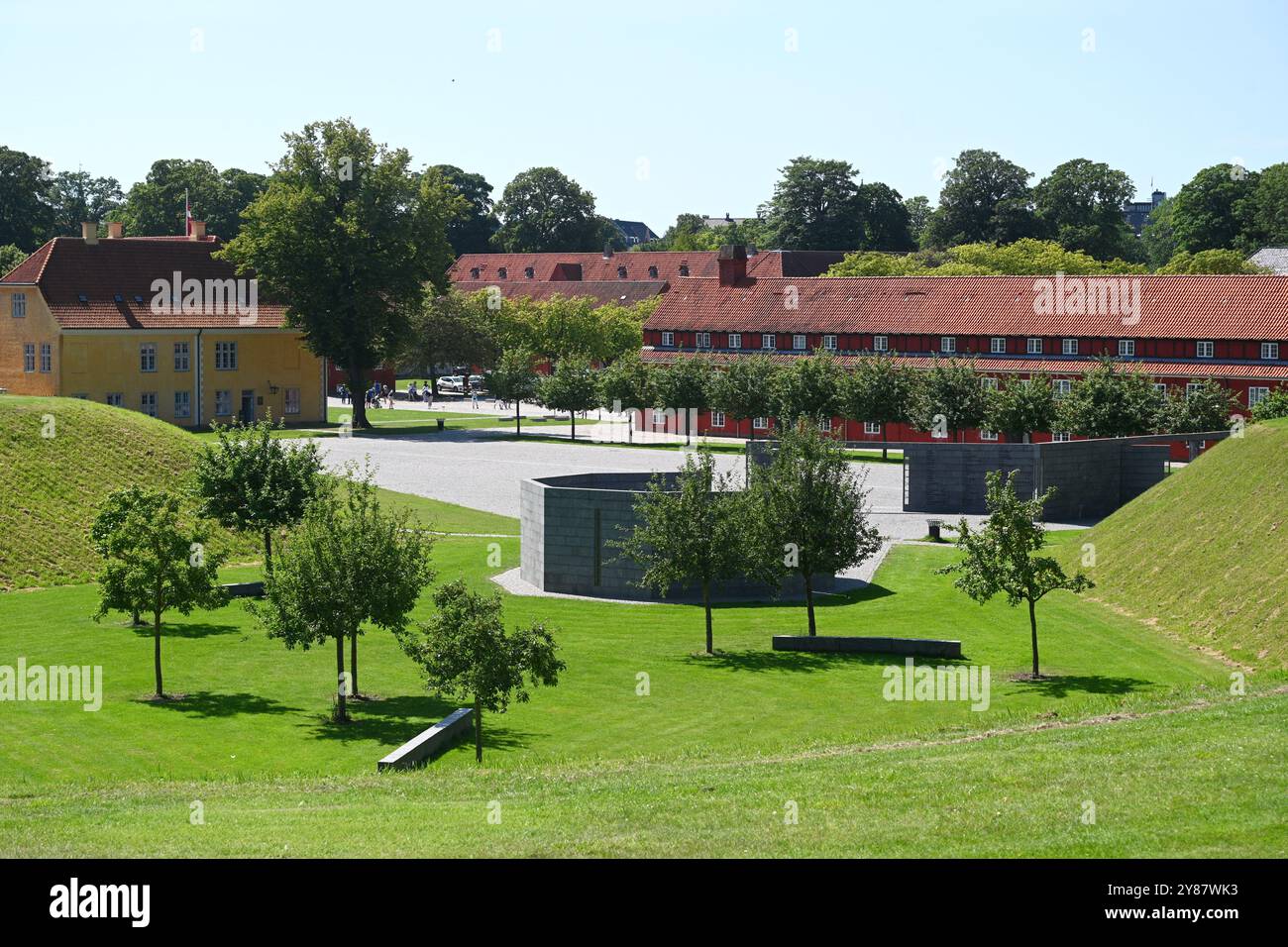 Copenhague, Danemark - 1er août 2024 : Monument national danois du souvenir à Kastellet (la Citadelle) de Copenhague. Banque D'Images