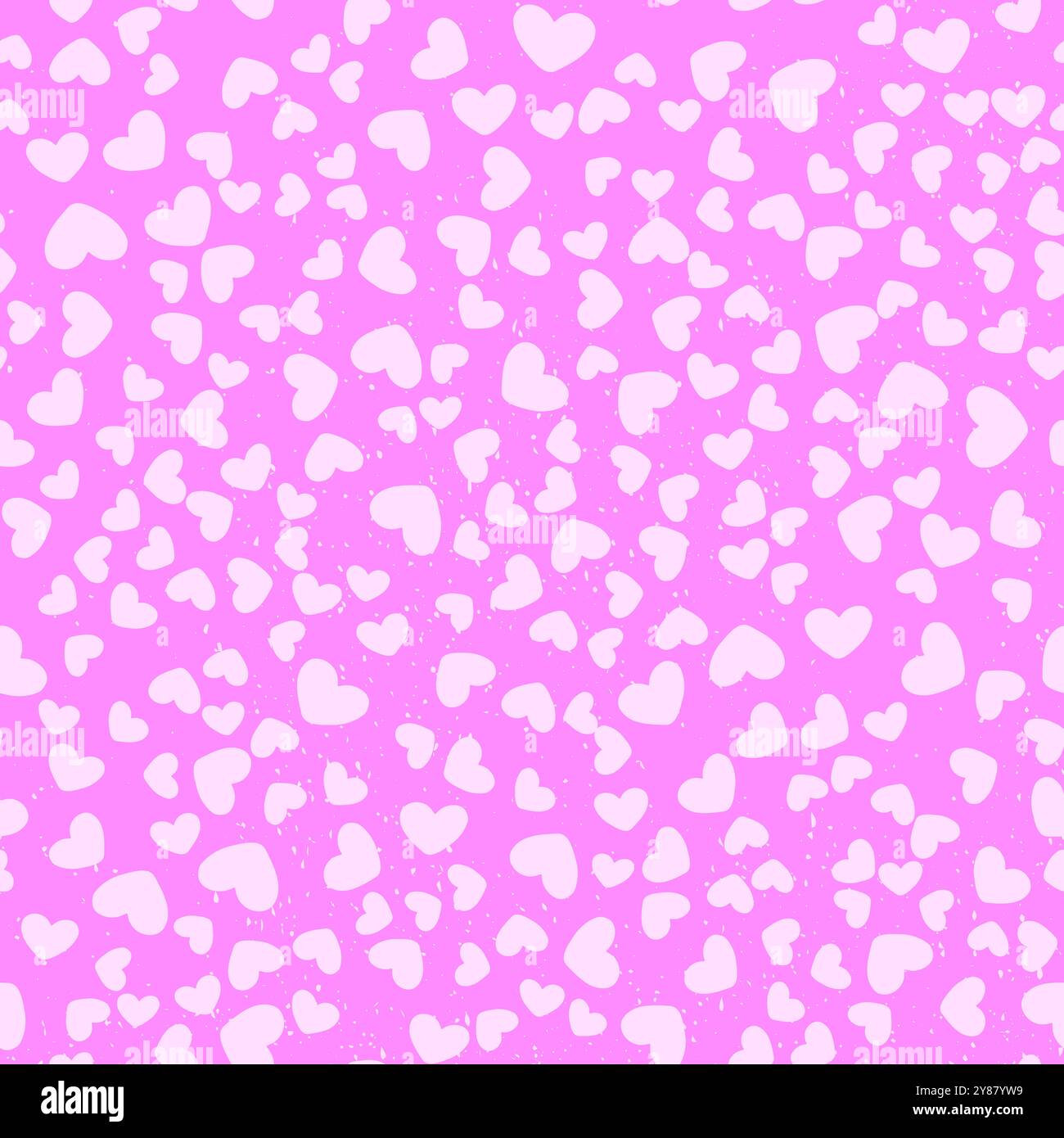 Modèle sans couture avec coeurs roses et texture grunge Illustration de Vecteur