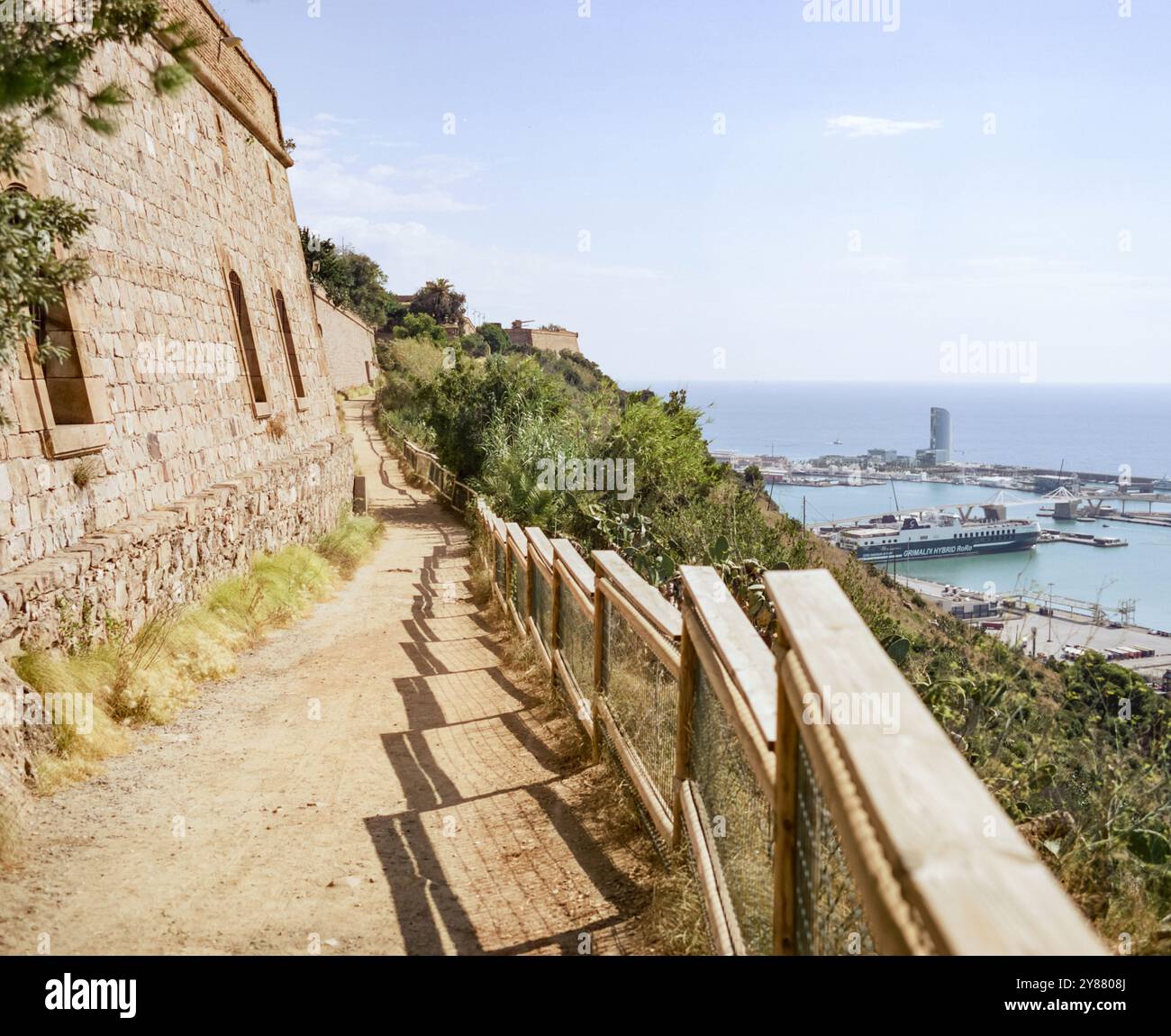 Château de Montjuïc, Barcelone, Espagne, Europe. Banque D'Images