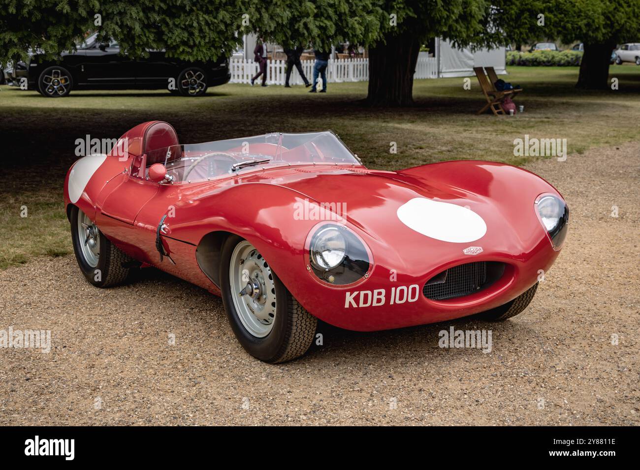 Jaguar d-type 1956. Concours of Elegance 2024, Hampton court Palace, Londres, Royaume-Uni Banque D'Images