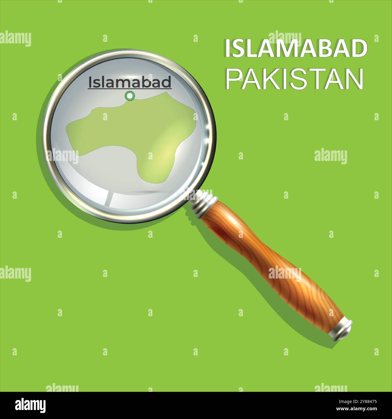 Islamabad carte loupe de fond topographique abstrait. Carte d'illustration Illustration de Vecteur