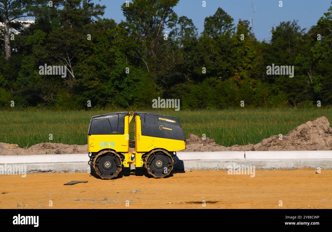 Compacteur radiocommandé BOMAG BMP 8500. Banque D'Images
