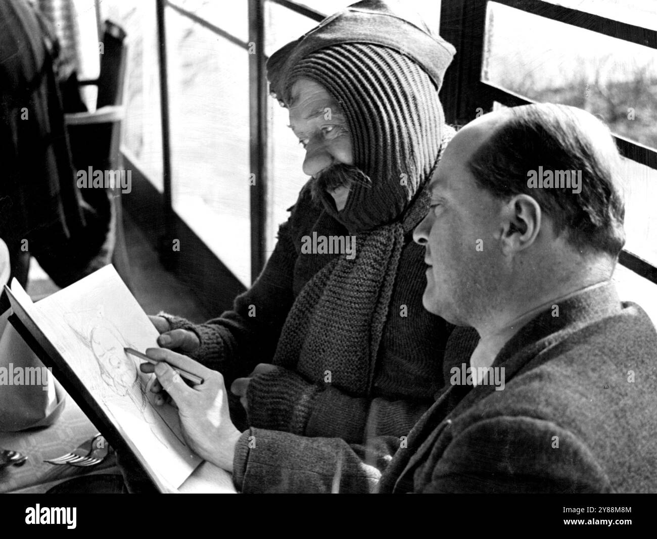 Capitaine Bruce Bairnsfather - artiste de journal - crée Old Bill. 06 juillet 1940. Banque D'Images