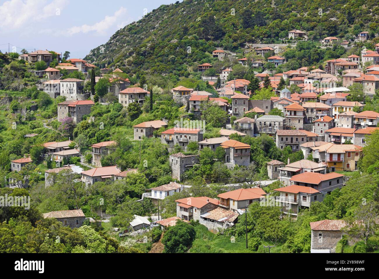 Stemnitsa est un village de montagne en Arcadie, Péloponnèse, Grèce, Europe Banque D'Images