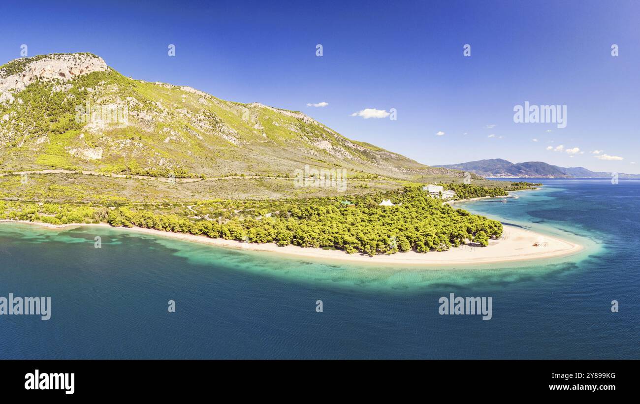 La plage Gregolimano dans l'île d'Evia, Grèce, Europe Banque D'Images