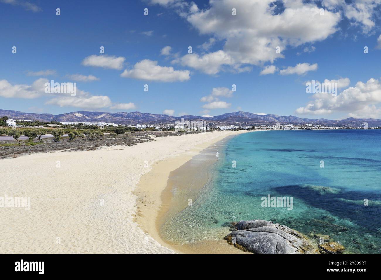 Plage d'Agios Prokopios sur l'île de Naxos, Grèce, Europe Banque D'Images