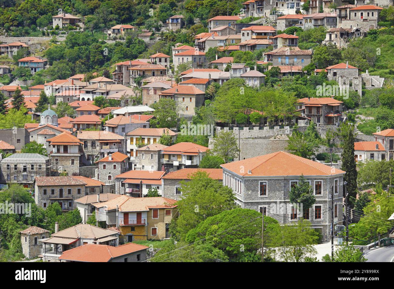 Stemnitsa est un village de montagne en Arcadie, Péloponnèse, Grèce, Europe Banque D'Images