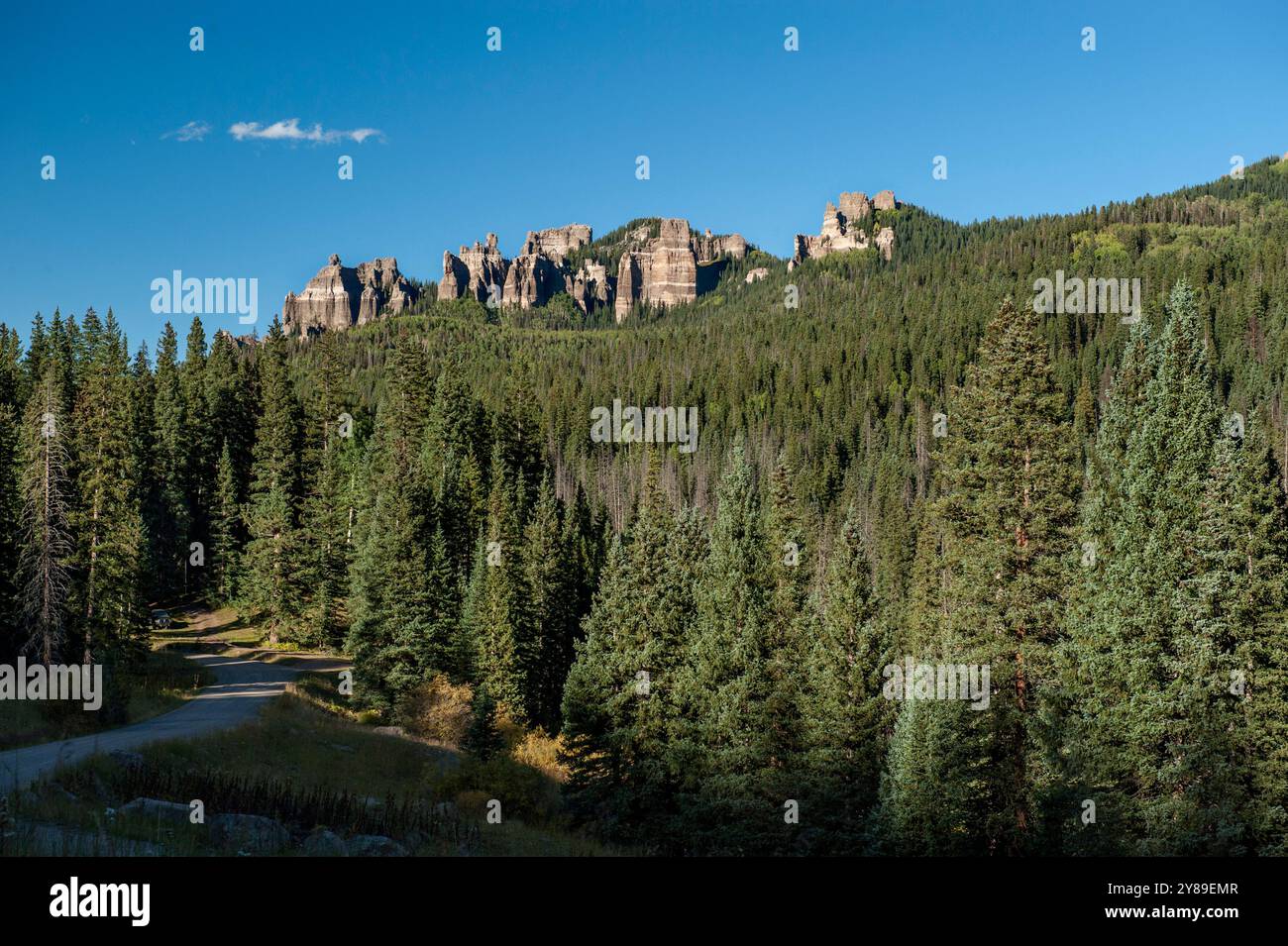 Partie de Turret Ridge dans la fourche ouest de la rivière Cimarron, près de Ridgeway, Colorado Banque D'Images