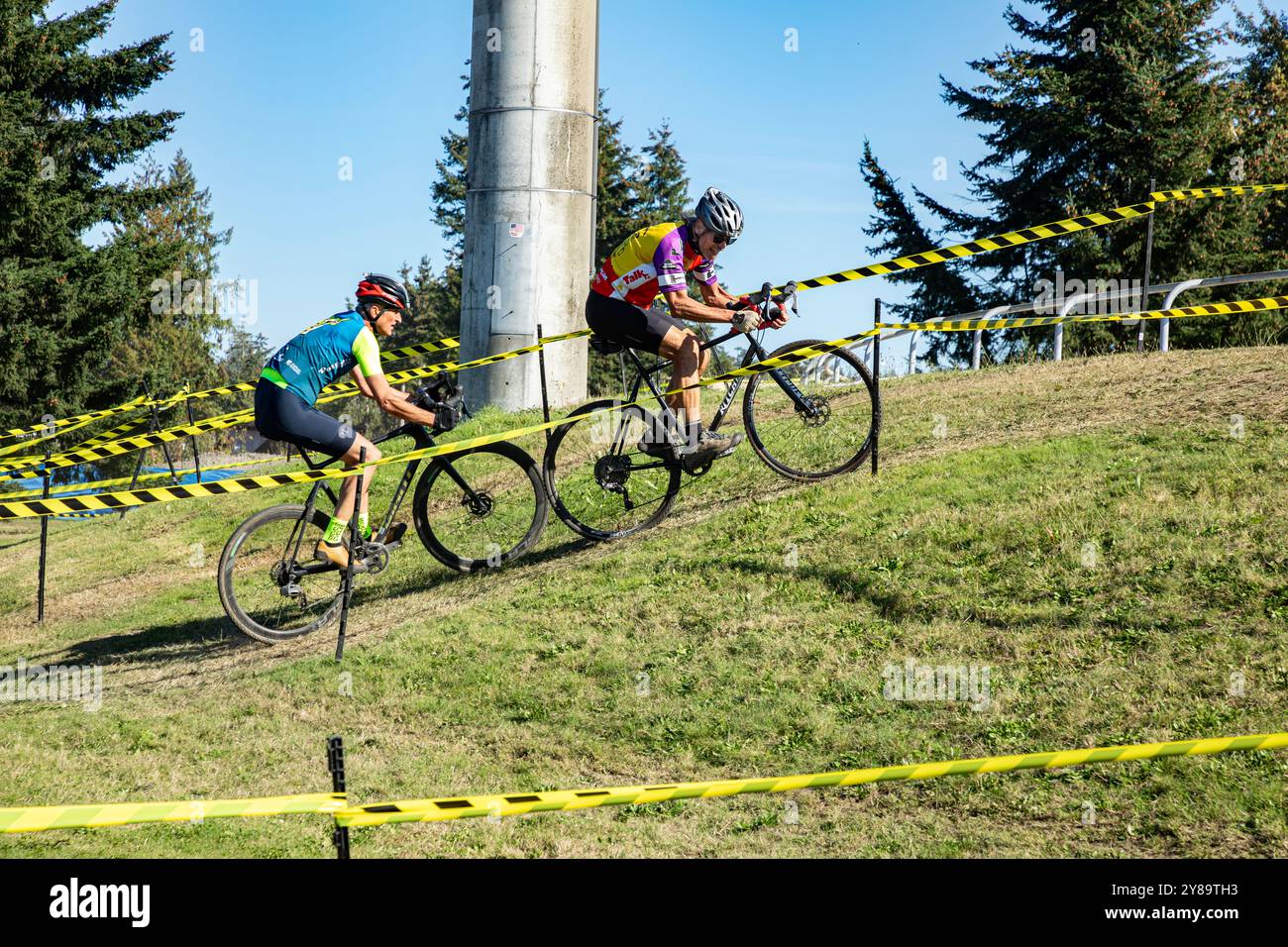 WA25707-00 - WASHINGTON - course de cyclocross au Marymoor State Park à Redmond. Banque D'Images