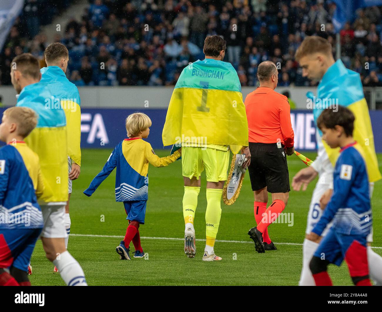 Georgi Bushchan (Dynamo Kiew #1), GER, TSG 1899 Hoffenheim v. Dynamo Kiew, Fussball, UEFA Europa League, Spieltag 2, saison 2024 / 2025, 03.10.2024 Foto : EIBNER/Florian Schust Banque D'Images