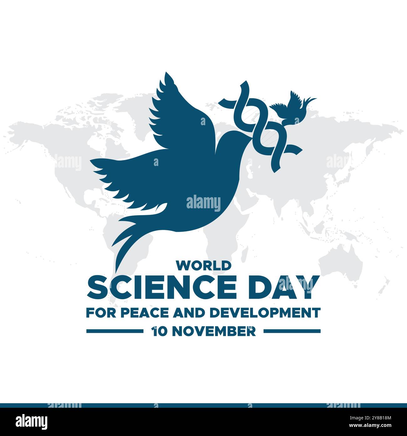 Journée mondiale de la science pour la paix et le développement, 10 novembre, Vector Graphic Journée mondiale de la science pour la paix et le développement, carte de voeux, Illustration de Vecteur