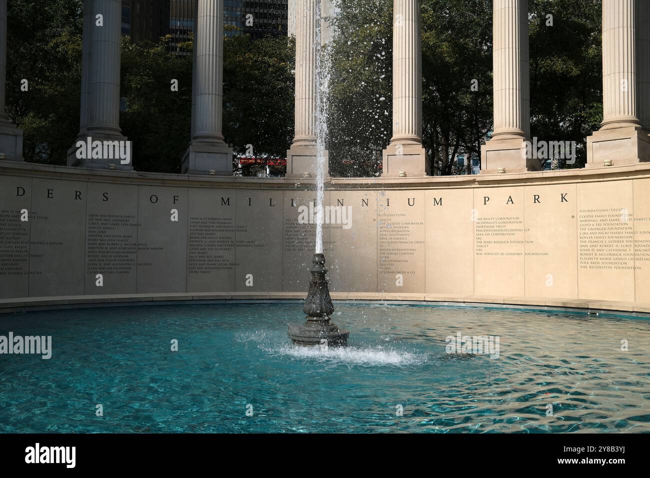 Fontaine dans Millennium Park à Chicago Banque D'Images