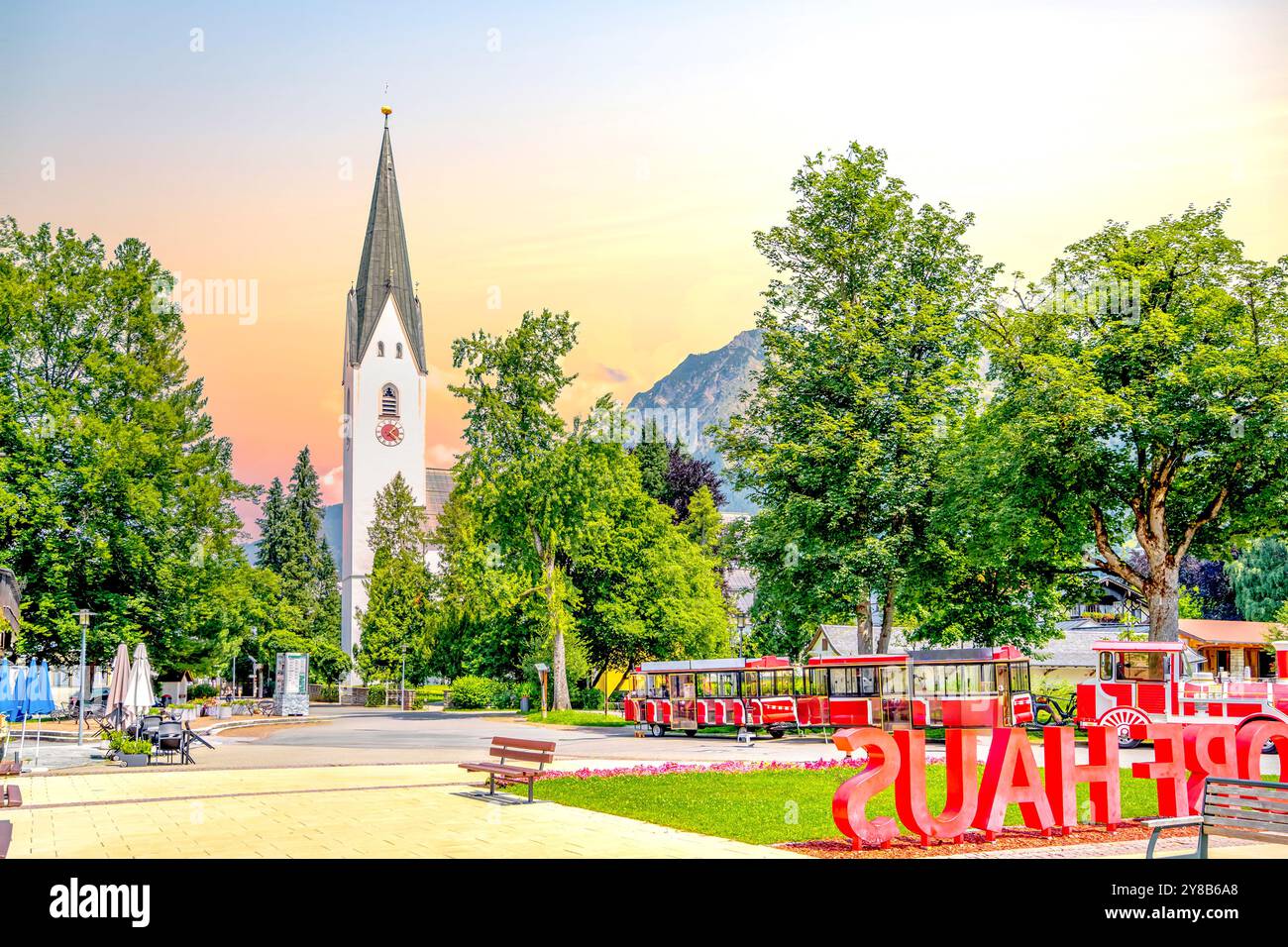Vieille ville d'Oberstdorf, Allemagne Banque D'Images