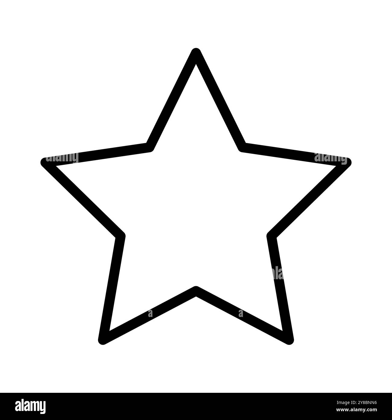 Modèle de forme de contour d'étoile isolé sur fond blanc. Illustration vectorielle. Illustration de Vecteur