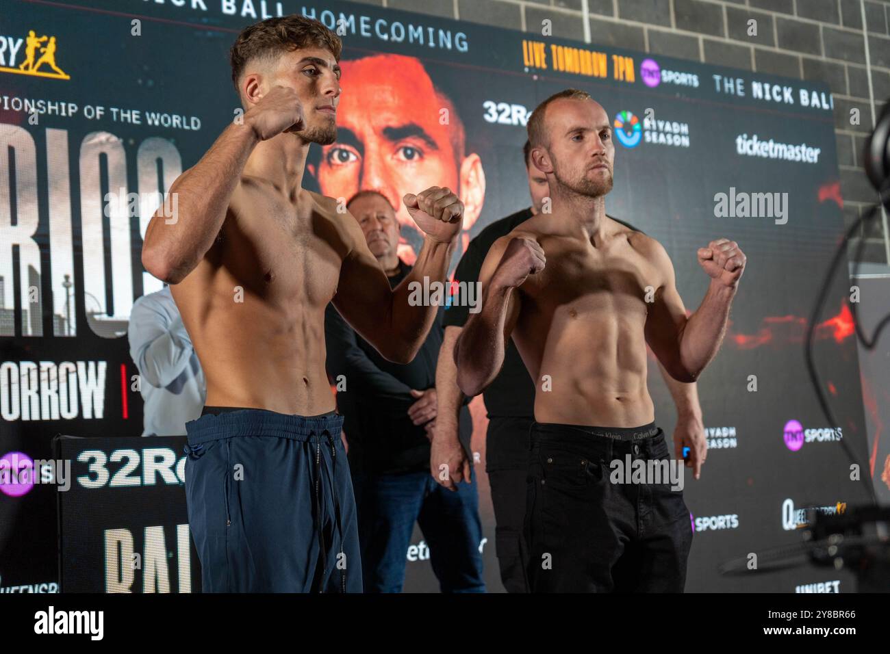 Nick Ball vs Ronnie Rios Weigh Inns - WBA Featherweight Championship of the World - M&S Bank Arena Liverpool - vendredi 6 septembre 2024 Banque D'Images