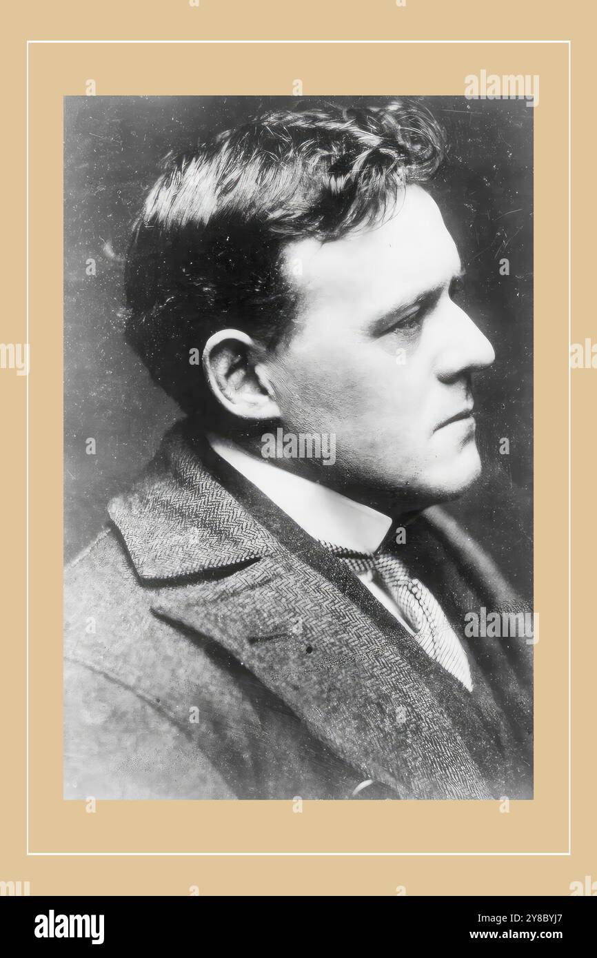 Hilaire Belloc, 1870-, portrait de buste, profil, 1 tirage photographique. Banque D'Images