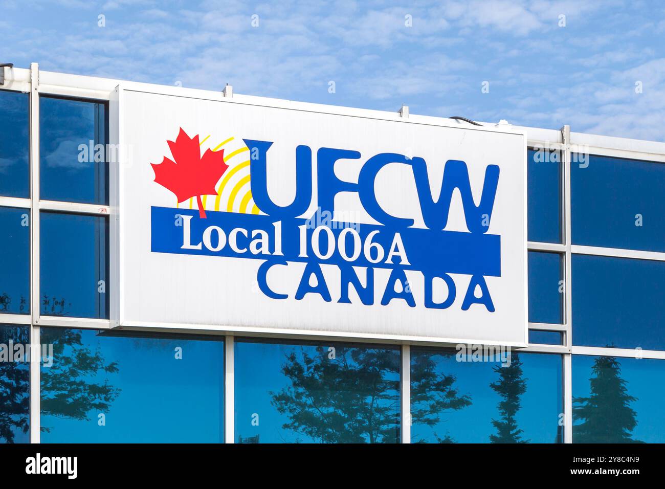 Enseigne de la section locale 1006A des TUAC Canada à leur siège social à Woodbridge, ON, Canada Banque D'Images