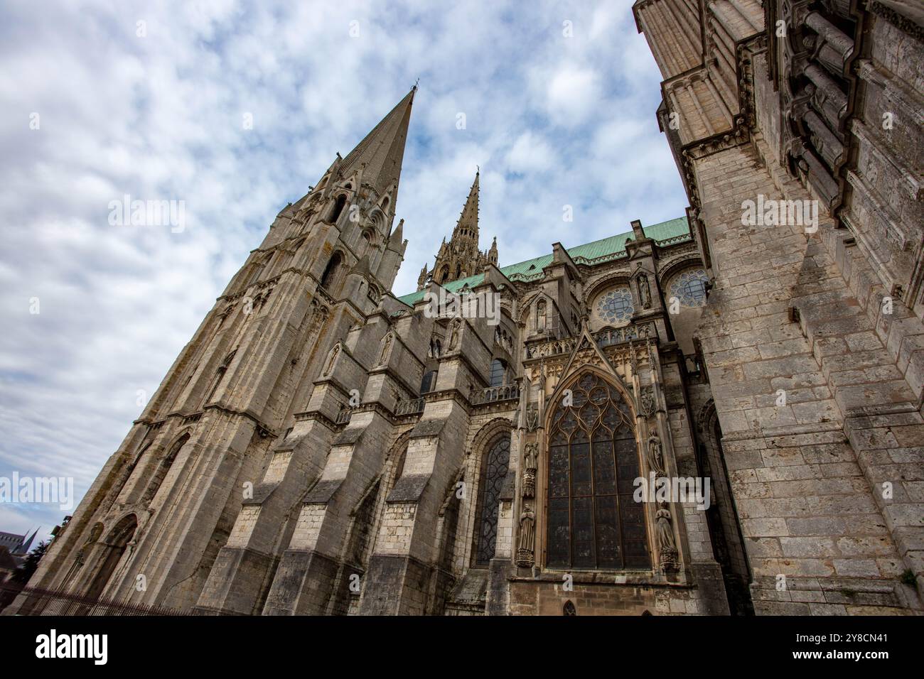 Cathédrale notre Dame de Chartres France Banque D'Images