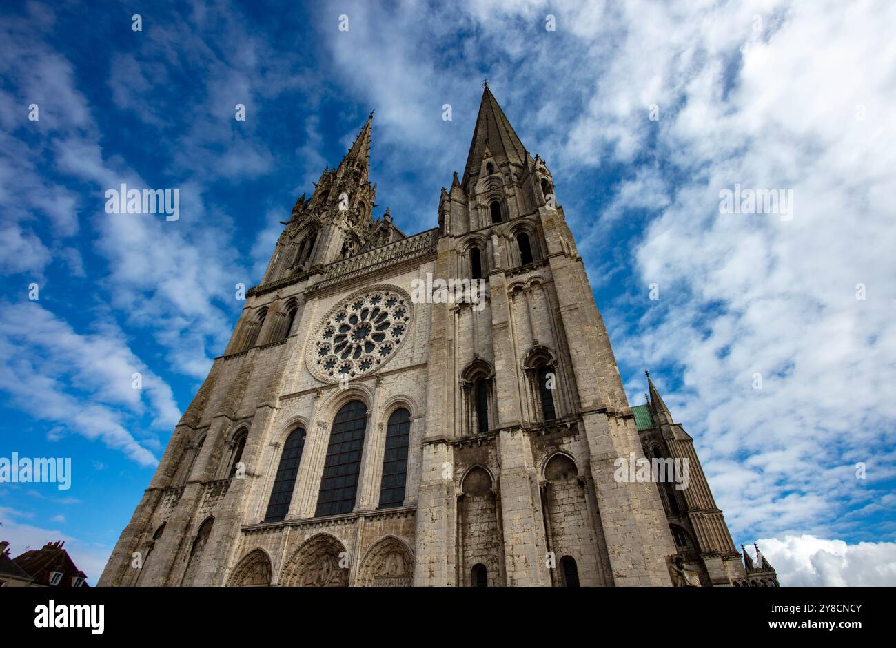 Cathédrale notre Dame de Chatres France Banque D'Images