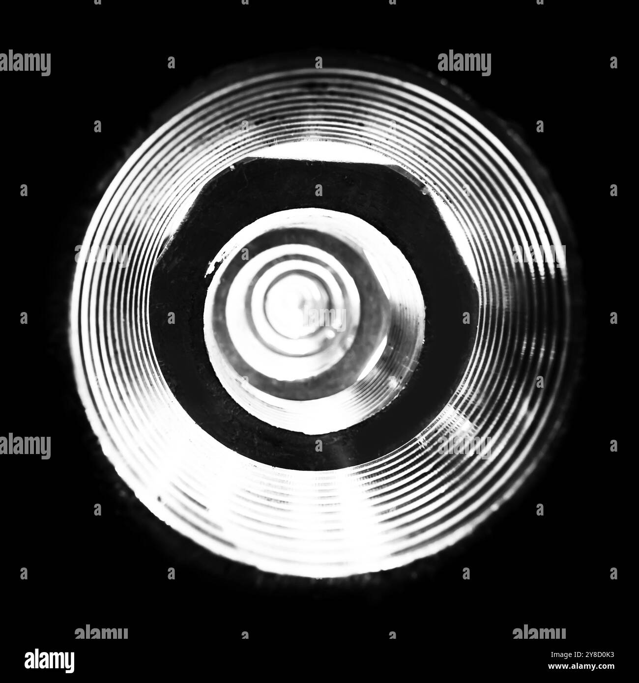 Motif abstrait de cercle noir et blanc Banque D'Images