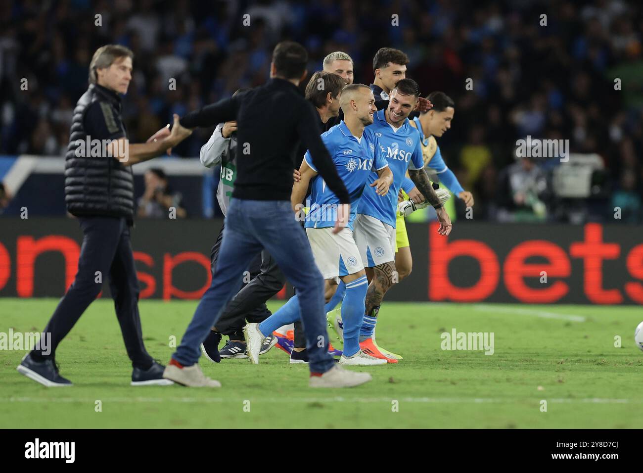 Lors de la série A match de football entre SSC Napoli vs Como au Diego Armando Maradona Stadium à Naples, le 4 octobre 2024. Banque D'Images