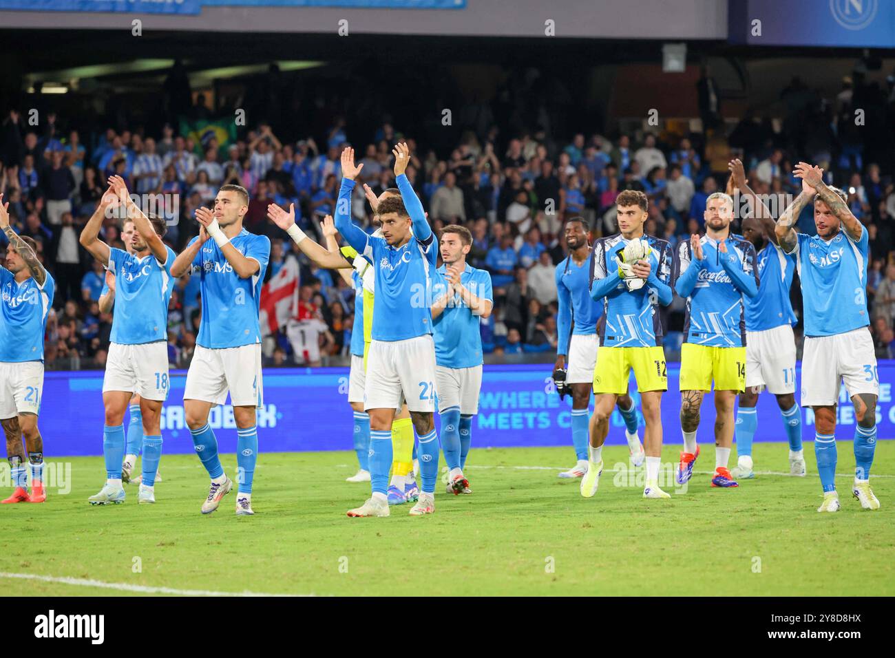 Naples, Campanie, ITALIE. 4 octobre 2024. Pendant le match de football du 04/10/2024, valable pour le championnat italien Serie A - 2024/25 à Naples au Diego Armando Maradona Stadium entre SSC Napoli vs FC Como. Sur la photo : (crédit image : © Fabio Sasso/ZUMA Press Wire) USAGE ÉDITORIAL SEULEMENT! Non destiné à UN USAGE commercial ! Crédit : ZUMA Press, Inc/Alamy Live News Banque D'Images