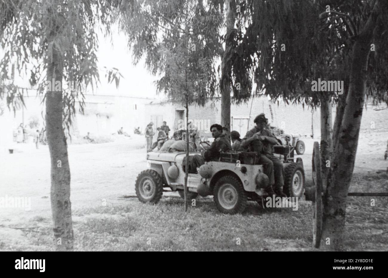 Soldats du Régiment de parachutistes en déploiement en Palestine mandataire, v. 1945-1948. Banque D'Images