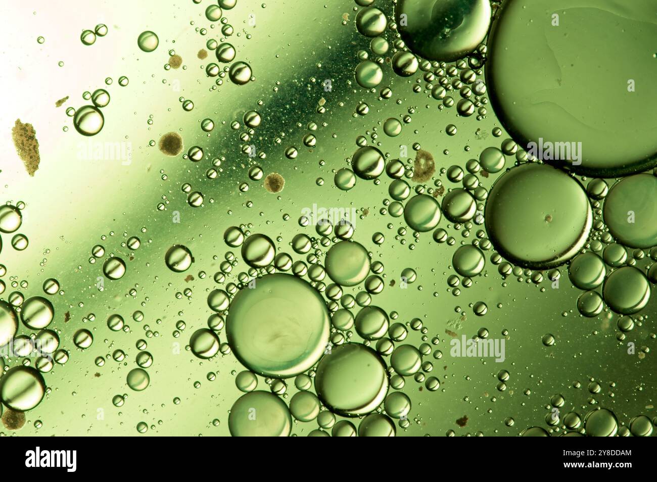 Fond abstrait vert avec planète comme des cercles Banque D'Images
