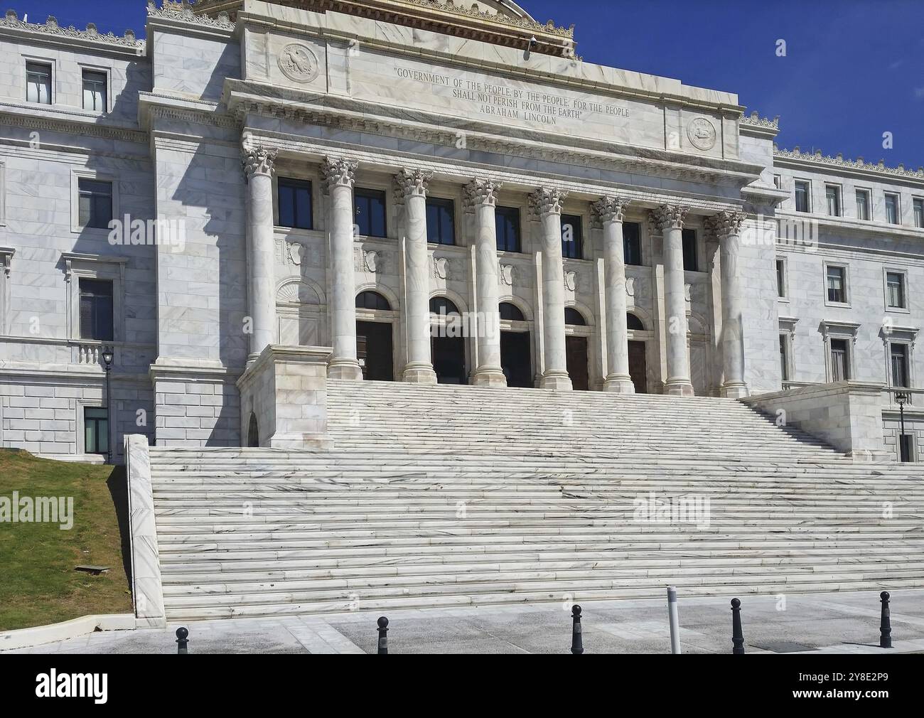 Vue de l'entrée du Capitole à San Juan, Porto Rico, Amérique du Nord Banque D'Images