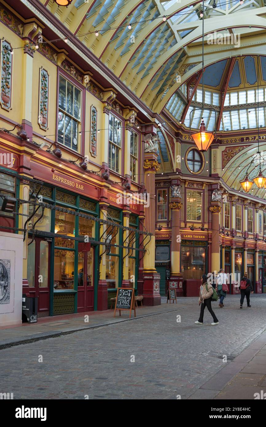 Gare de Londres paddington et ville de Londres, Leadenhall Market détails architecturaux Banque D'Images