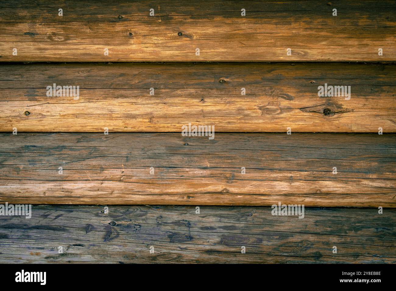 Texture de fond de bûche en bois vintage rustique. journaux. Banque D'Images