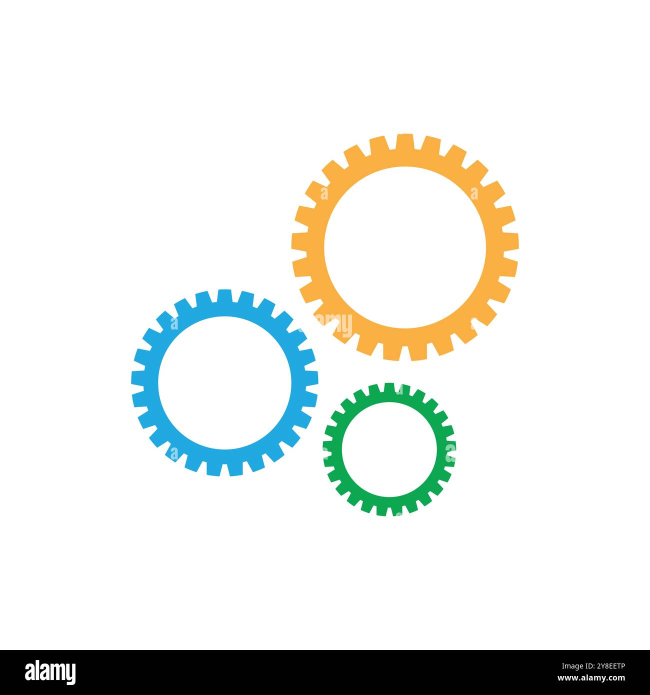 Conception de symbole de modèle vectoriel de logo Gear Illustration de Vecteur
