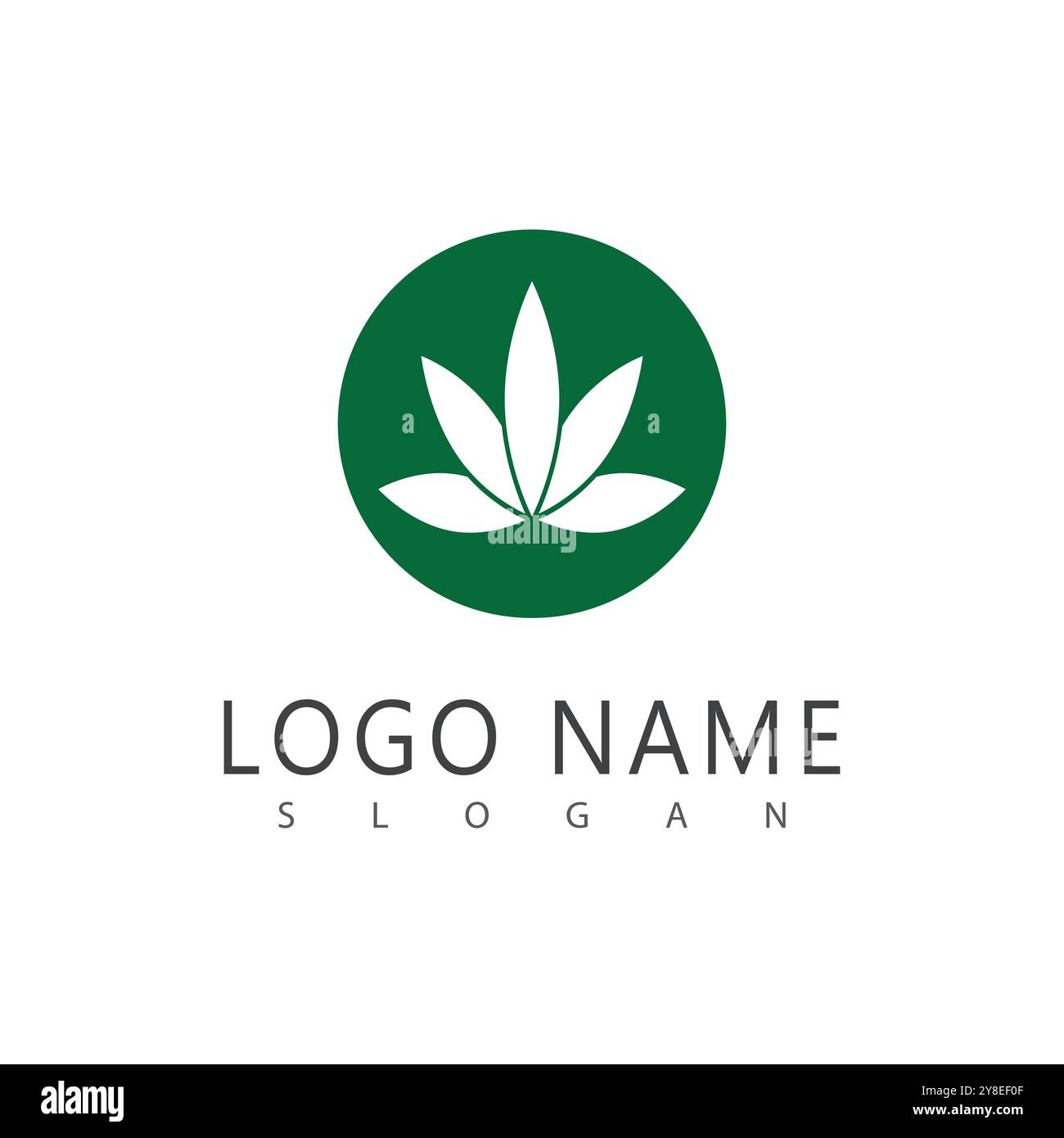 Conception de symbole de modèle vectoriel de logo de cannabis Illustration de Vecteur