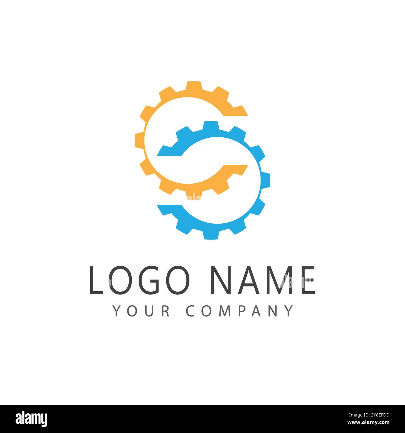 Conception de symbole de modèle vectoriel de logo Gear Illustration de Vecteur