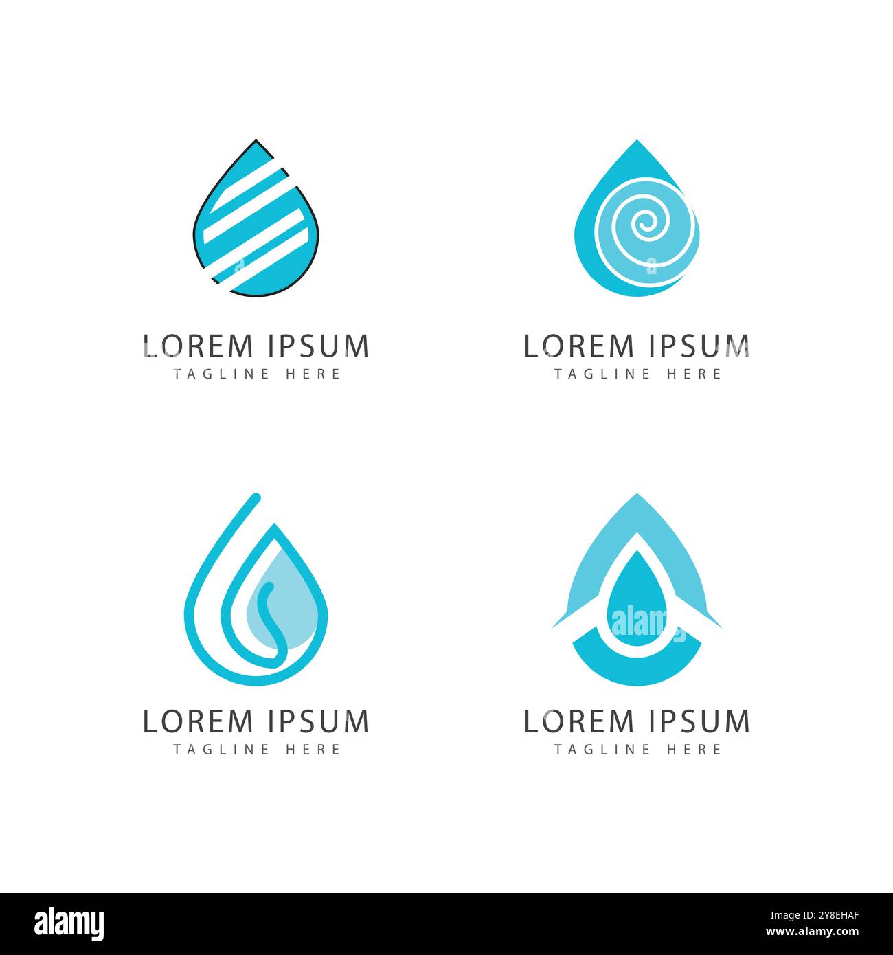 Motif vectoriel de logo d'illustration de gouttes d'eau Illustration de Vecteur