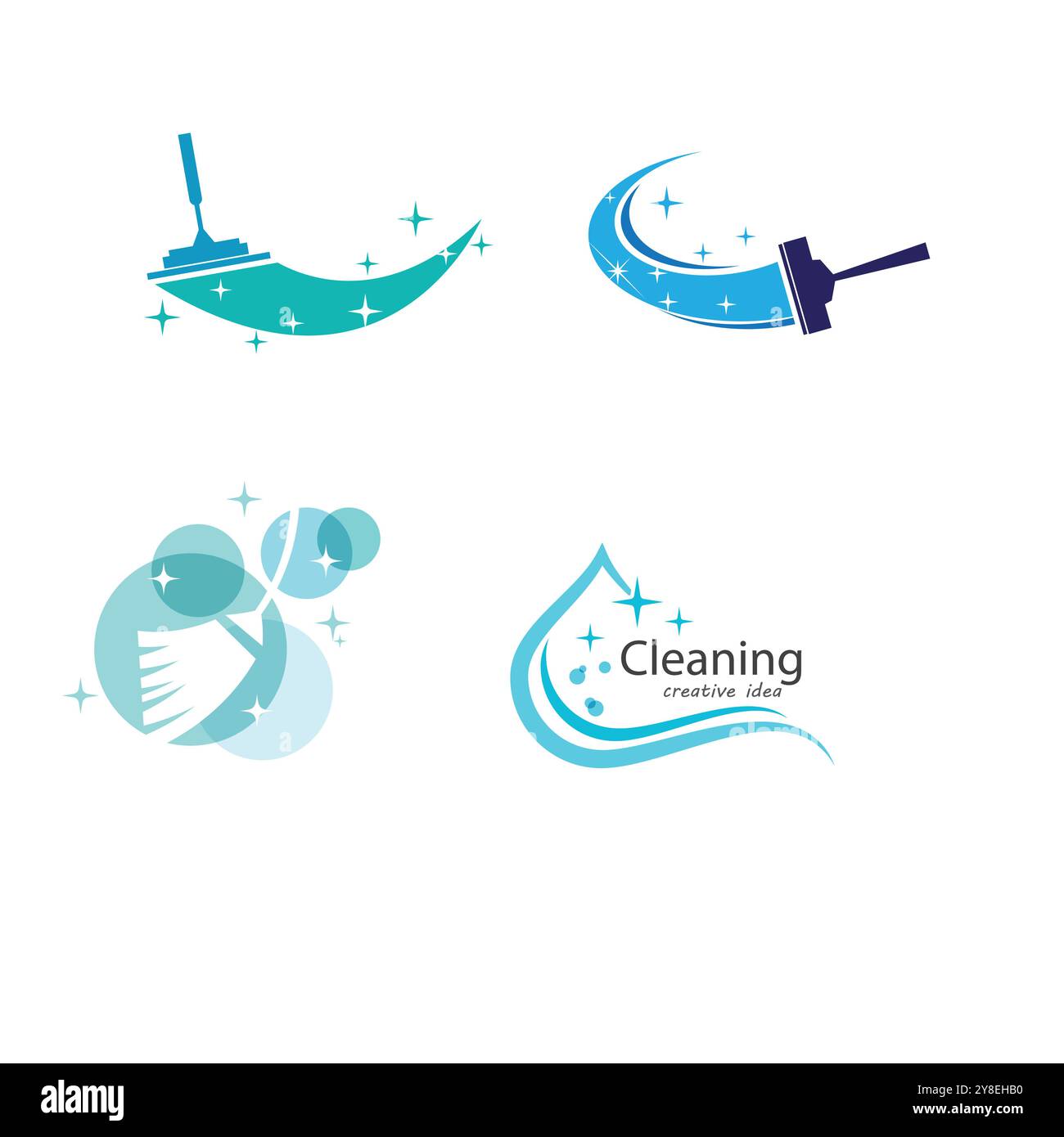 Conception de symbole de modèle vectoriel de logo de nettoyage Illustration de Vecteur