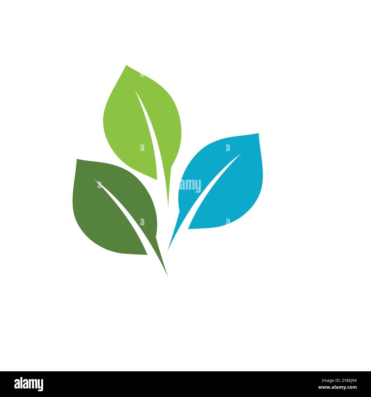 Modèle et symbole d'élément vectoriel de logo de feuille de menthe Illustration de Vecteur