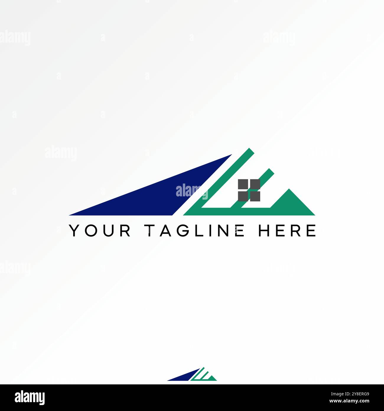 Conception de logo concept graphique créatif vecteur premium image stock graphique triangle maison toit maison initiale W font 3D cut. Lié à l'hypothèque immobilière Illustration de Vecteur