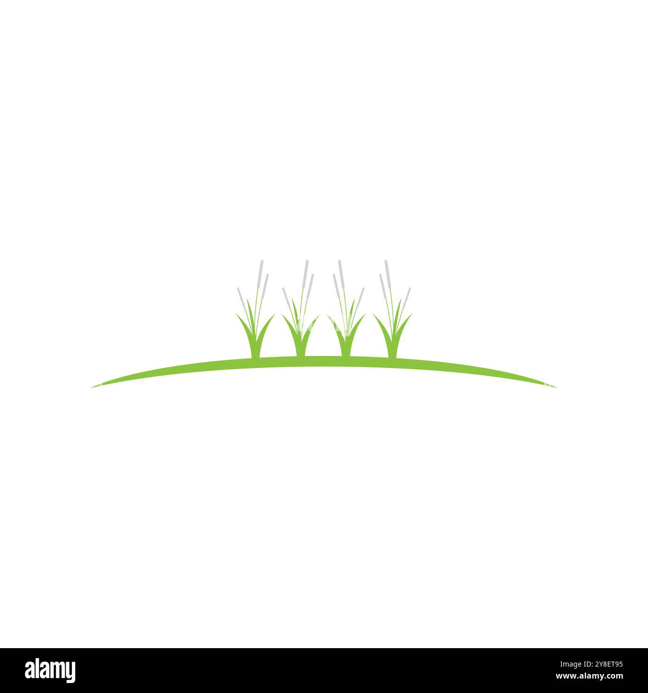 Graminée vert de logos vectoriels naturels de vecteur élément d'entreprise et conception de symbole Illustration de Vecteur
