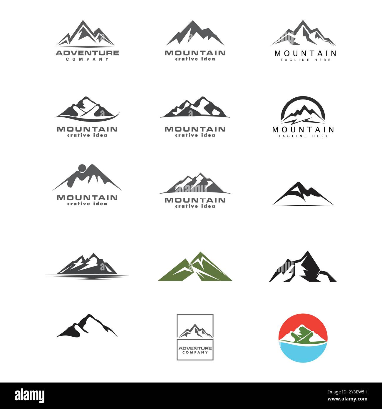 L'icône de montagne modèle logo Vector illustration design Illustration de Vecteur