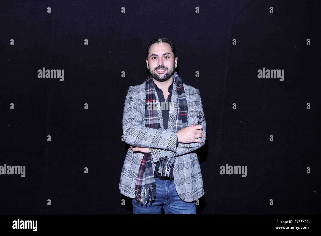 Mexico, Mexique. 04 octobre 2024. Cesar Perrin pose pour des photos lors de la conférence de presse "El Sotano" au Teatro Fernando Soler. Le 4 octobre 2024 à Mexico, Mexique. (Photo de Yamak Perea/ Credit : Eyepix Group/Alamy Live News Banque D'Images