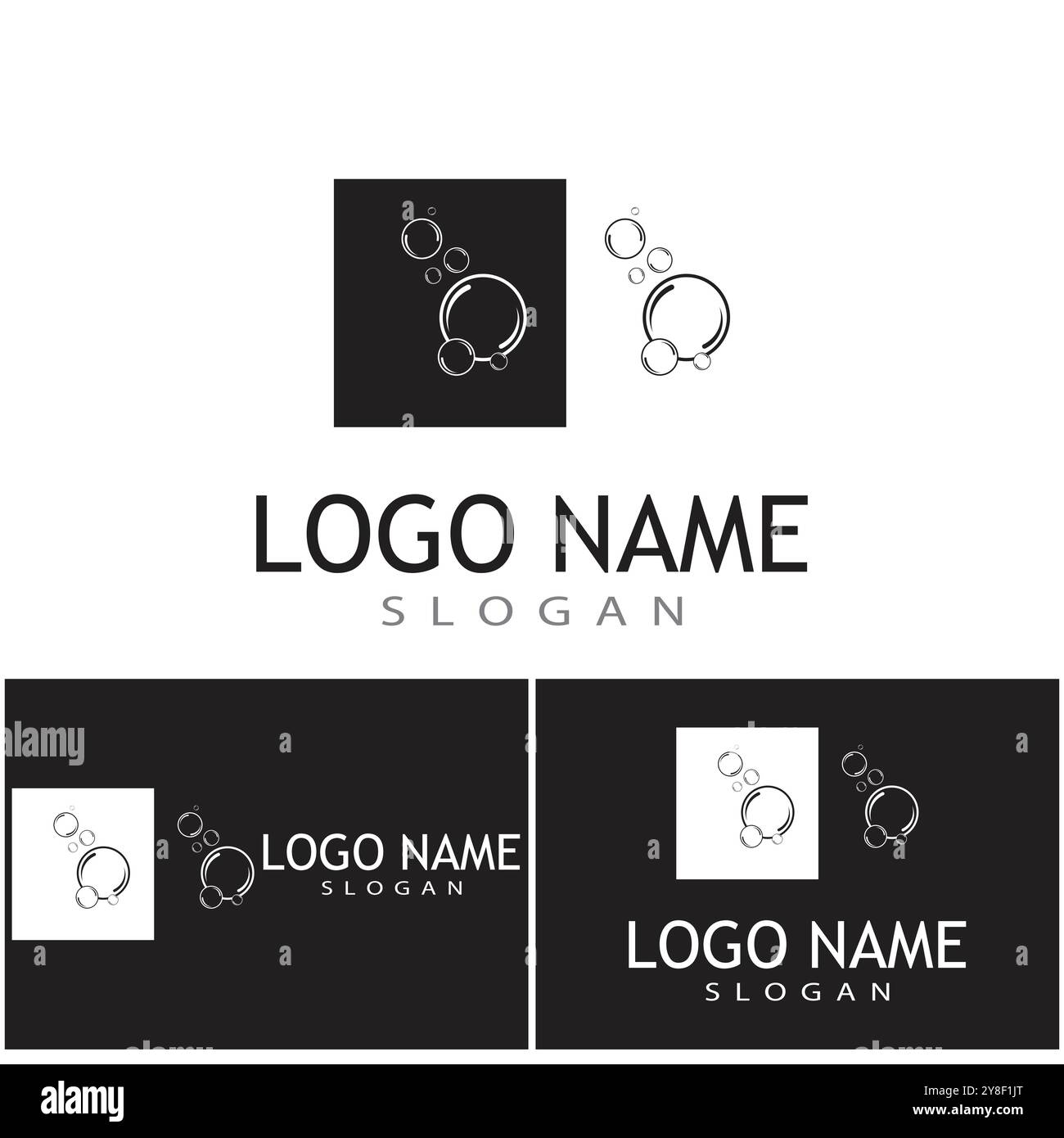 Illustration d'icône vectorielle de modèle de logo de bulle Illustration de Vecteur
