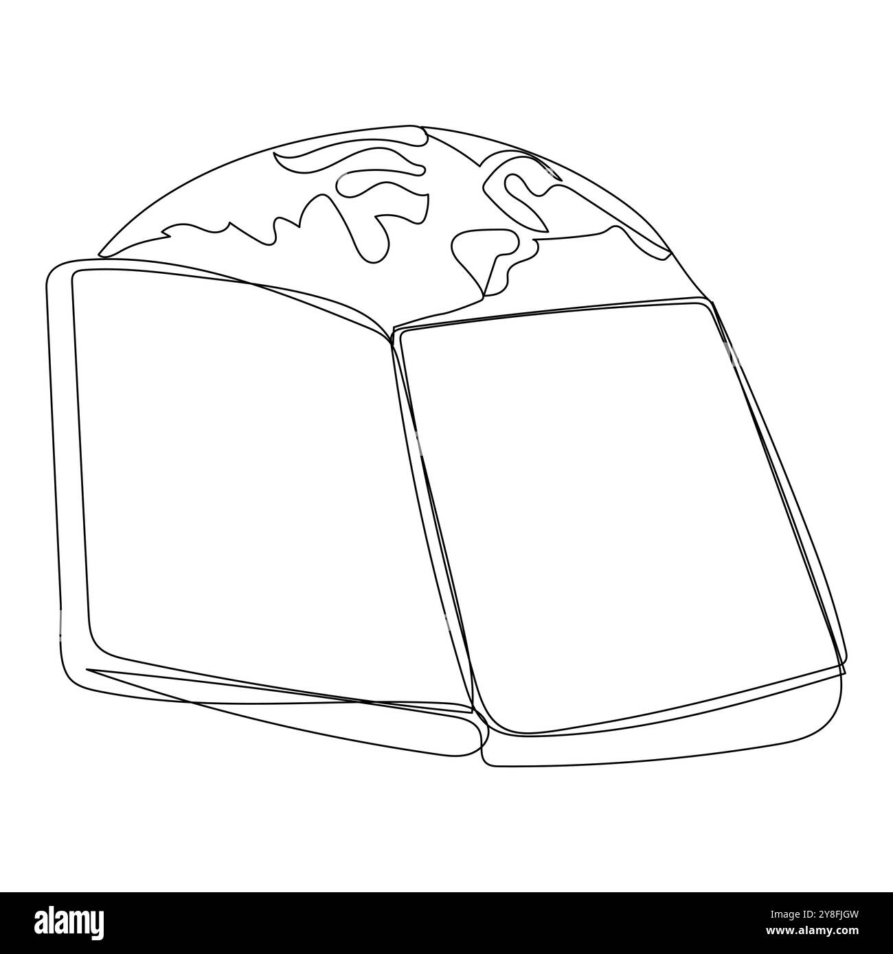 Dessin au trait de la Journée nationale de l'éducation bon pour célébrer la Journée nationale de l'éducation. ligne Une ligne continue dessinant la Journée internationale de l'éducation Illustration de Vecteur