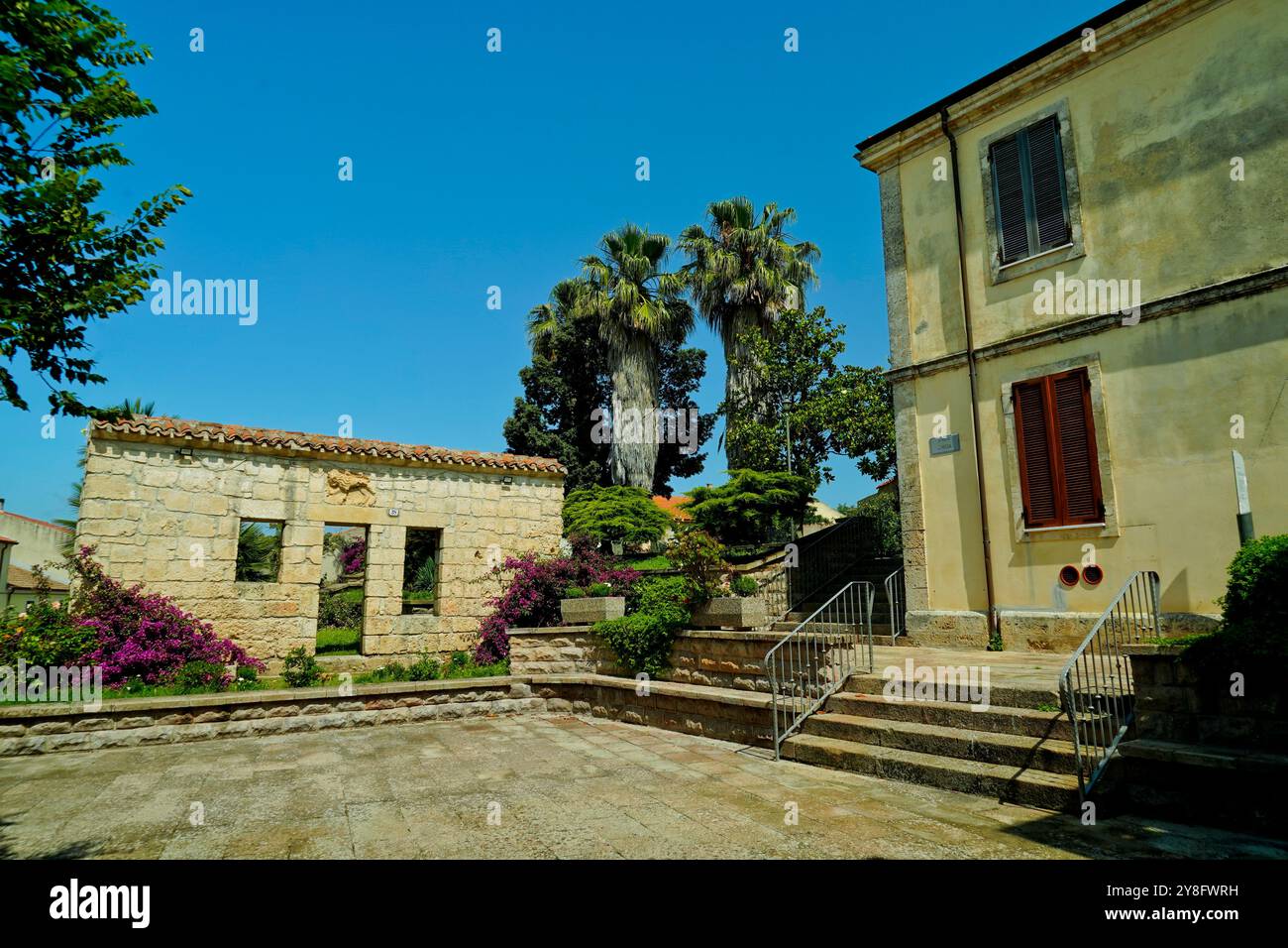 L'ancien village de Monteleone Rocca Doria, le plus petit centre de Sassari, dans le nord-ouest de la Sardaigne, un village médiéval suggestif, Italie Banque D'Images